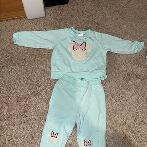 Disney Baby Minnie Mint blue baby Matching Set
